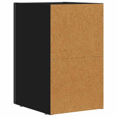 vidaXL Bedside Table ELST Black 29.5 x 33.5 x 50 cm Engineered Wood 6