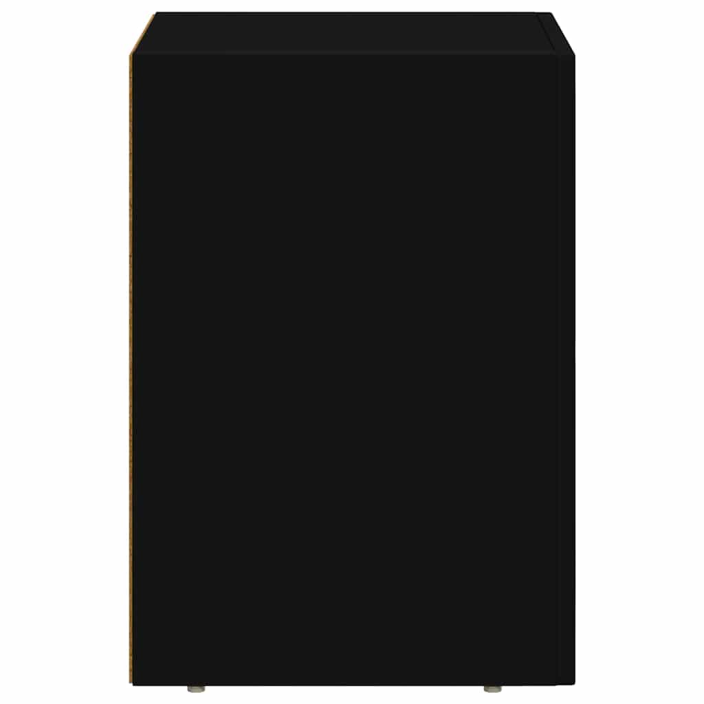 vidaXL Bedside Table ELST Black 29.5 x 33.5 x 50 cm Engineered Wood 5