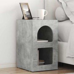 vidaXL Bedside Table ELST Concrete Grey 29.5 x 33.5 x 50 cm 1