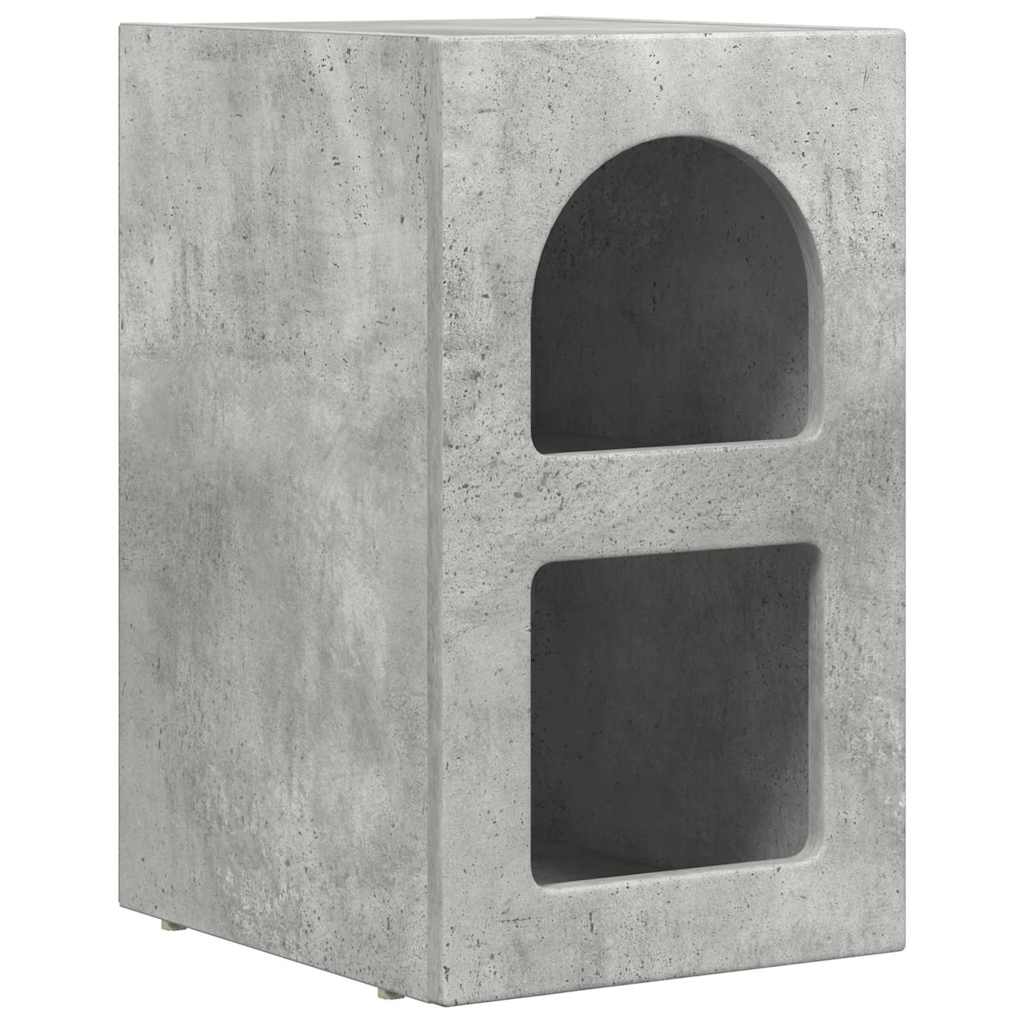 vidaXL Bedside Table ELST Concrete Grey 29.5 x 33.5 x 50 cm 2