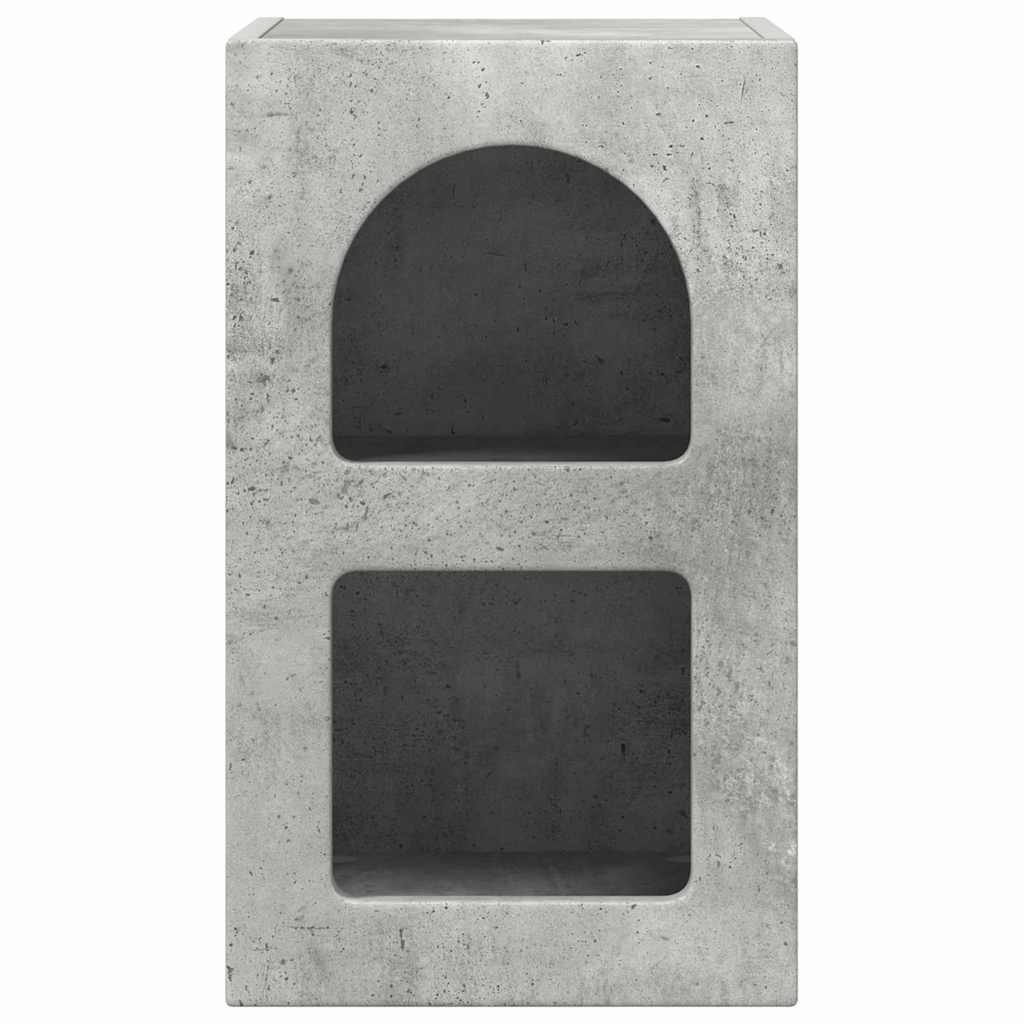 vidaXL Bedside Table ELST Concrete Grey 29.5 x 33.5 x 50 cm 4