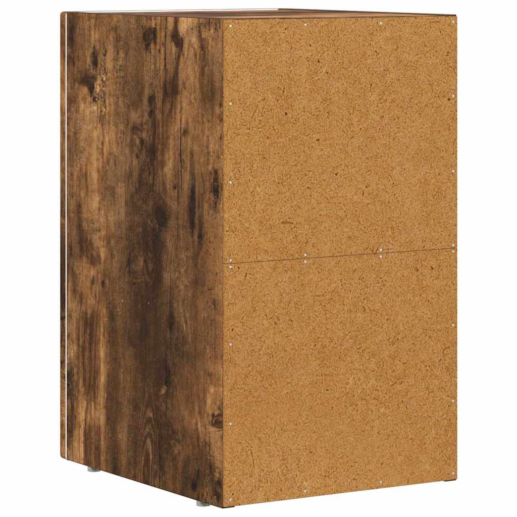 vidaXL Bedside Table ELST Smoked Oak 29.5 x 33.5 x 50 cm 6