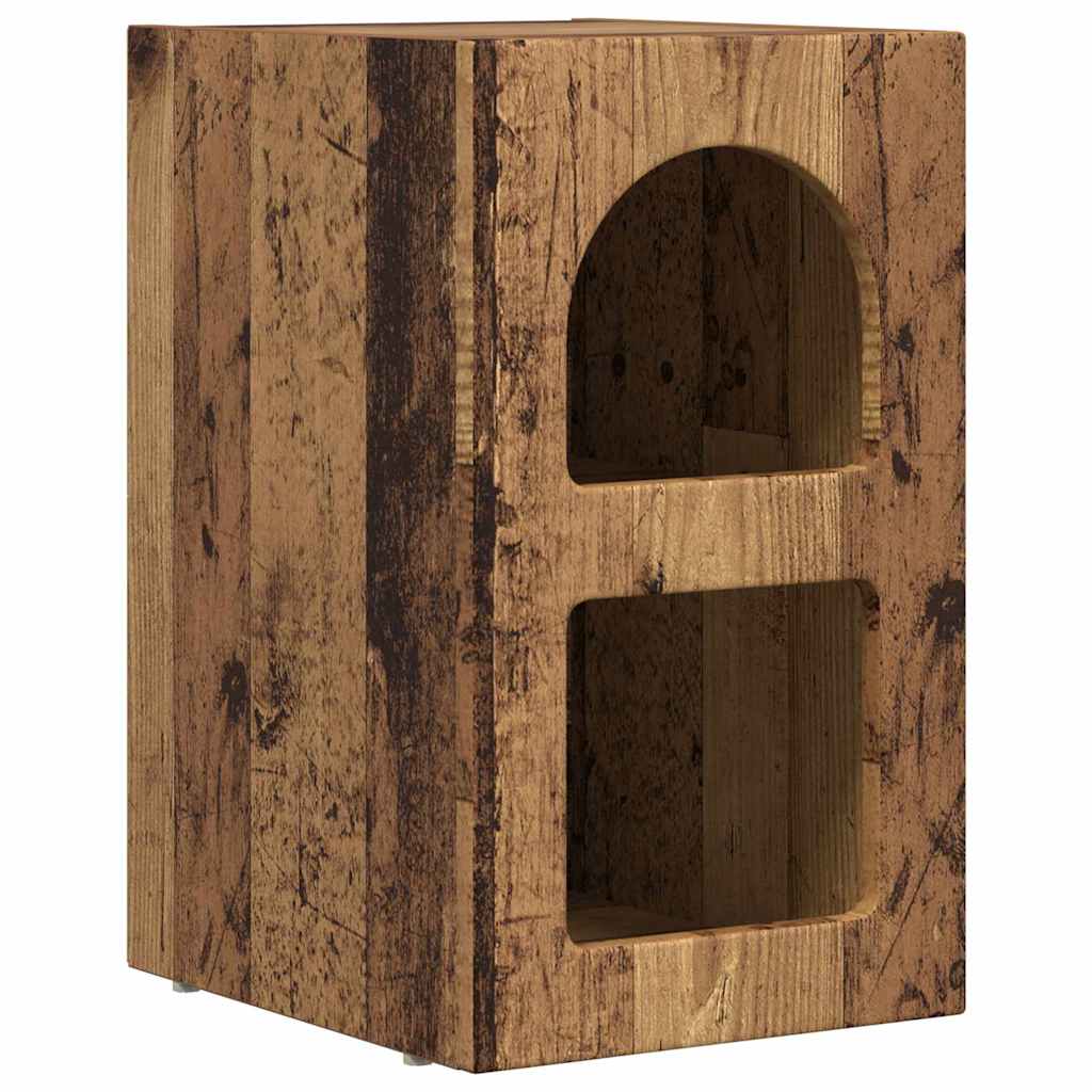 vidaXL Bedside Table ELST Old Wood 29.5 x 33.5 x 50 cm Engineered Wood 2