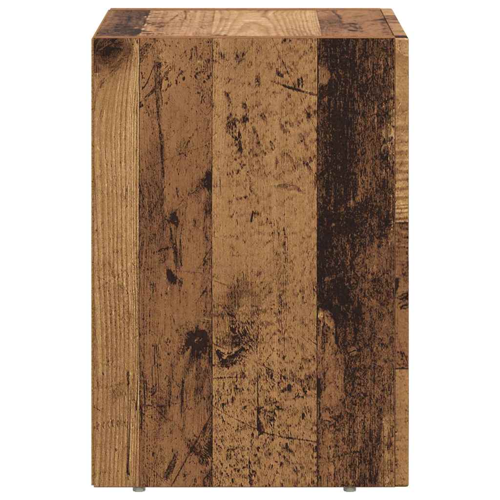 vidaXL Bedside Table ELST Old Wood 29.5 x 33.5 x 50 cm Engineered Wood 5