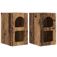 vidaXL Bedside Table ELST 2 pcs Old Wood 29.5 x 33.5 x 50 cm 2