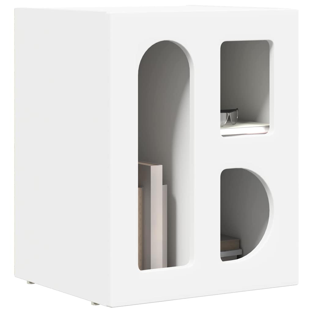 vidaXL Bedside Table ELST 2 pcs White 40 x 35 x 50 cm Engineered Wood 3