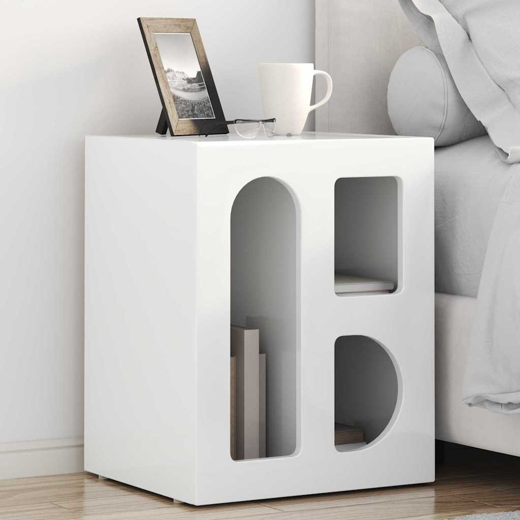 Bedside Table ELST High gloss white