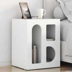 Bedside Table ELST High gloss white