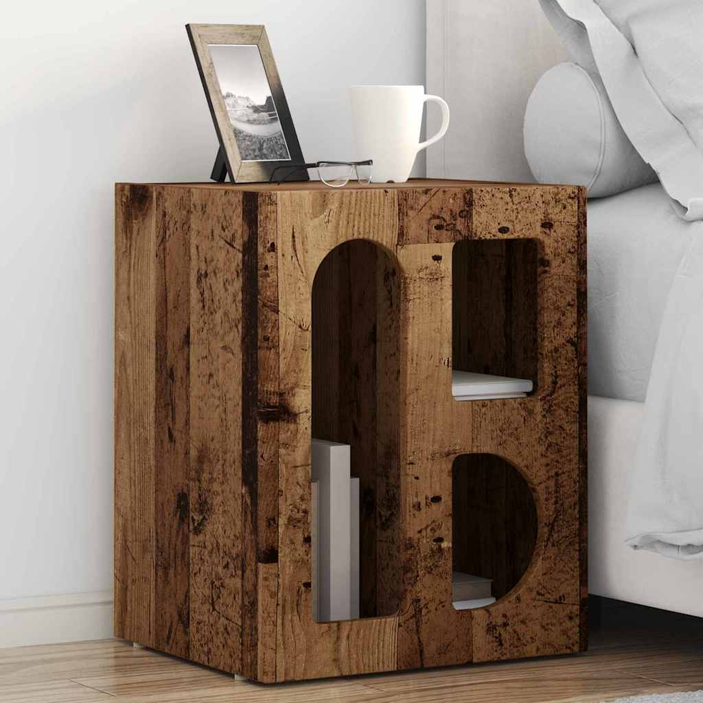 Bedside Table ELST Old wood
