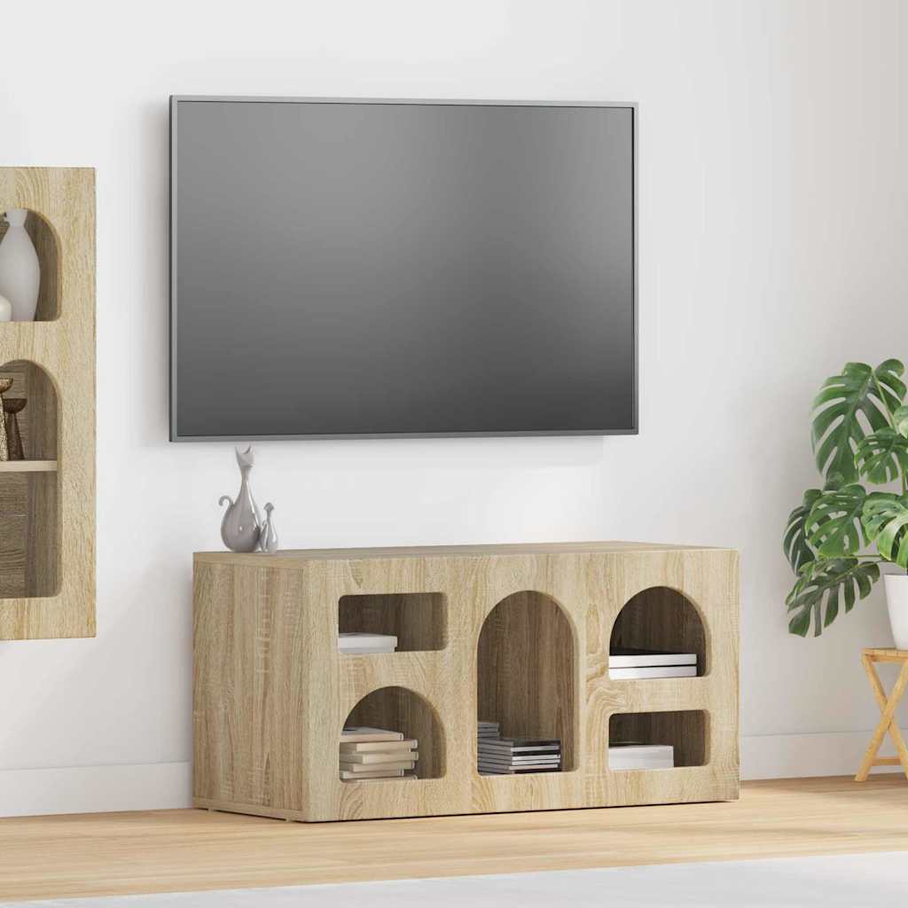vidaXL TV Cabinet ELST 80 x 35 x 40 cm Sonoma Oak Engineered Wood 1