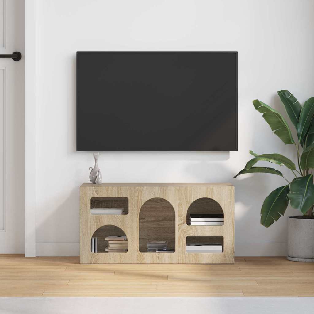vidaXL TV Cabinet ELST 80 x 35 x 40 cm Sonoma Oak Engineered Wood 4