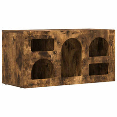 vidaXL TV Cabinet ELST 80 x 35 x 40 cm Smoked Oak Engineered Wood 2