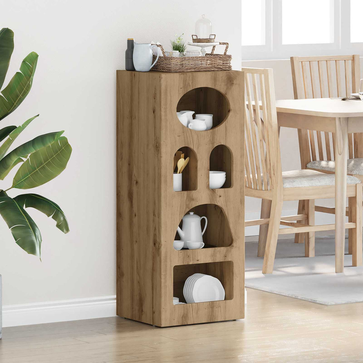 Sideboard ELST 40 x 35 x 100.5 cm Engineered Wood Artisan oak