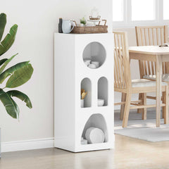 Sideboard ELST 40 x 35 x 100.5 cm Engineered Wood High gloss white