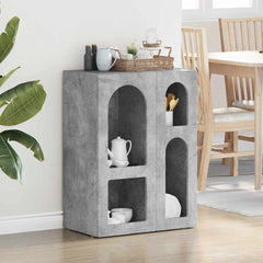 Sideboard ELST 59 x 35 x 80.5 cm Engineered Wood Concrete grey