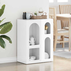 Sideboard ELST 59 x 35 x 80.5 cm Engineered Wood High gloss white