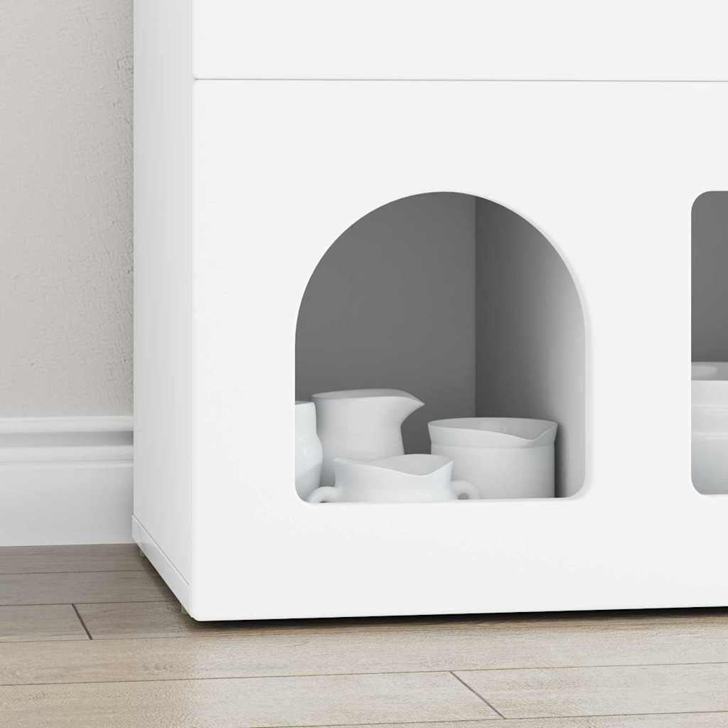 vidaXL Sideboard ELST White 80.5 x 35 x 59 cm Engineered Wood 5