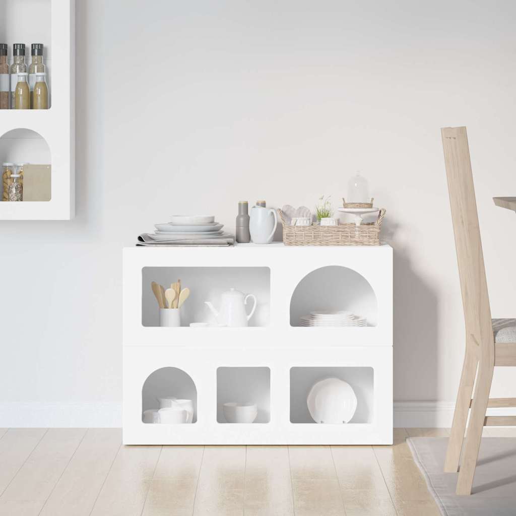 vidaXL Sideboard ELST White 80.5 x 35 x 59 cm Engineered Wood 4