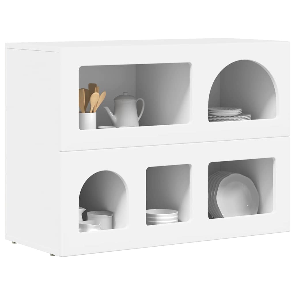 vidaXL Sideboard ELST White 80.5 x 35 x 59 cm Engineered Wood 3