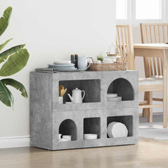 Sideboard ELST 80.5 x 35 x 59 cm Engineered Wood Concrete grey