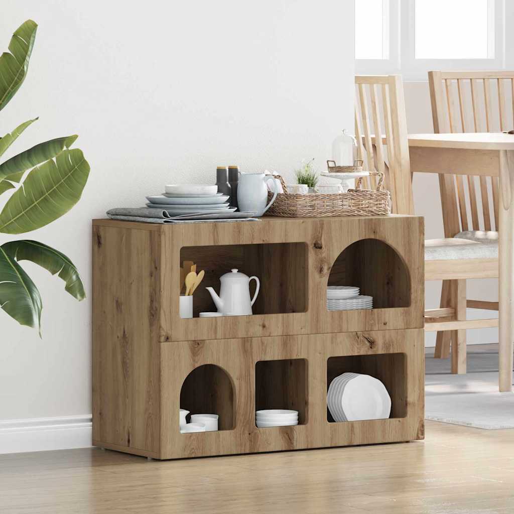 Sideboard ELST 80.5 x 35 x 59 cm Engineered Wood Artisan oak
