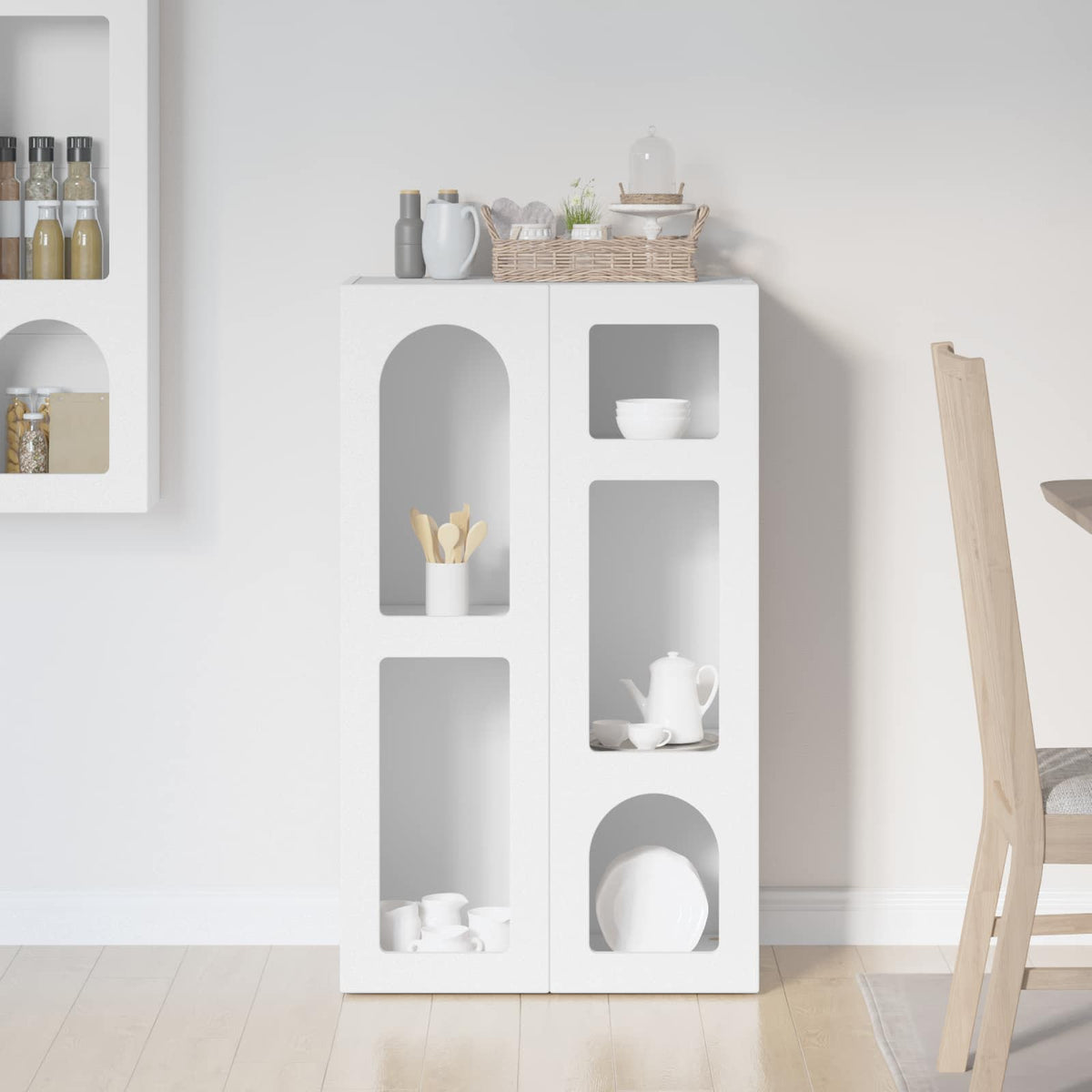 Sideboard ELST 59 x 35 x 100.5 cm Engineered Wood White