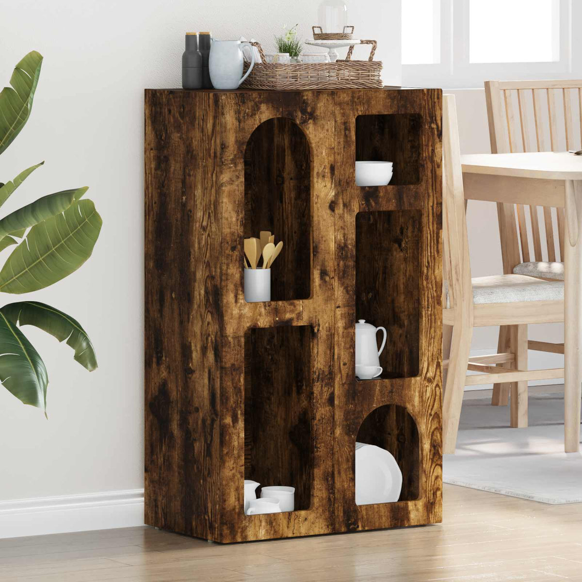 Sideboard ELST 59 x 35 x 100.5 cm Engineered Wood Smoked oak