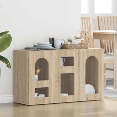 Sideboard ELST 100 x 35 x 59 cm Engineered Wood Sonoma oak