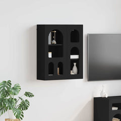 vidaXL Hanging Cabinet ELST Black 59 x 20 x 71.5 cm Engineered Wood 1