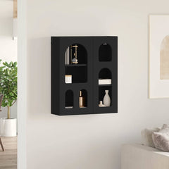 vidaXL Hanging Cabinet ELST Black 59 x 20 x 71.5 cm Engineered Wood 4