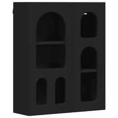 vidaXL Hanging Cabinet ELST Black 59 x 20 x 71.5 cm Engineered Wood 2