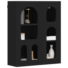 vidaXL Hanging Cabinet ELST Black 59 x 20 x 71.5 cm Engineered Wood 3