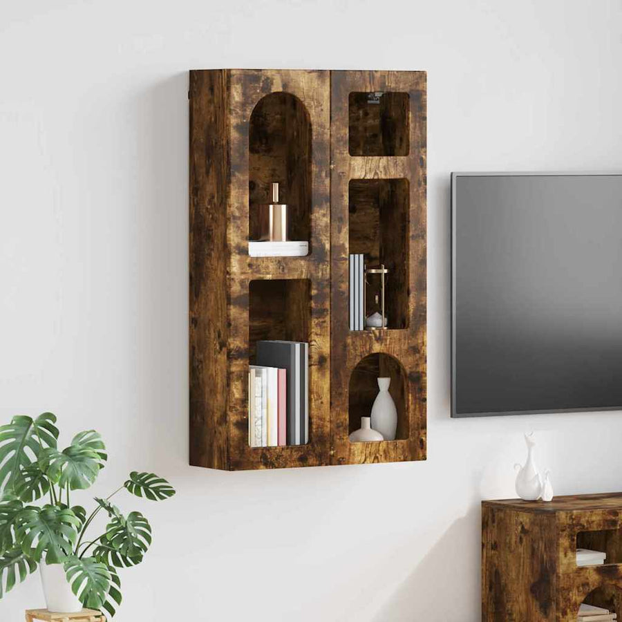 Hanging Cabinet with Shelf ELST Smoked Oak
