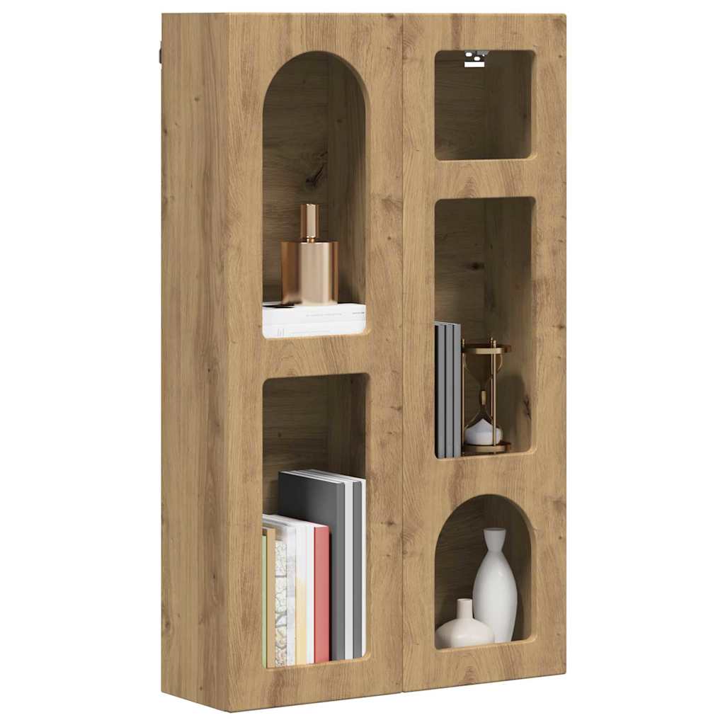 vidaXL Hanging Cabinet with Shelf ELST Artisan Oak 59 x 20 x 100 cm 3