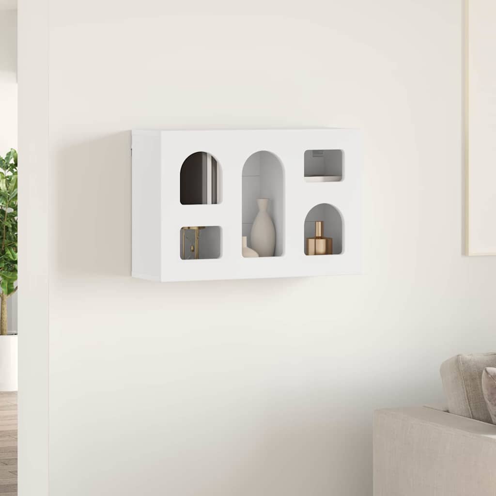 vidaXL Hanging Cabinet ELST White 60 x 20 x 40 cm Engineered Wood 4