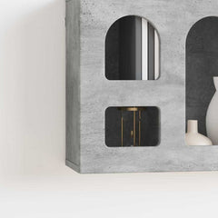 vidaXL Hanging Cabinet with Shelf ELST Concrete Grey 60 x 20 x 40 cm 4