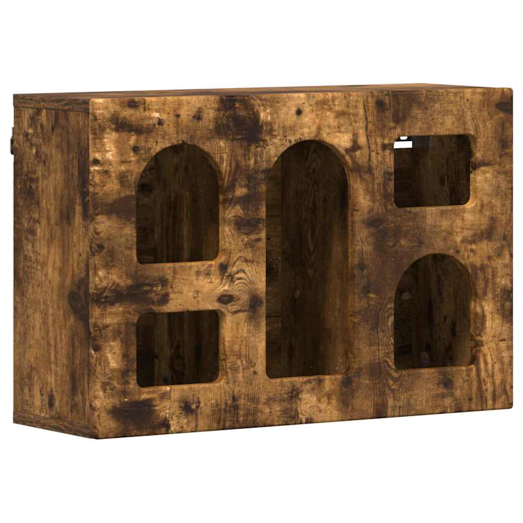 vidaXL Hanging Cabinet ELST Smoked Oak 60 x 20 x 40 cm Engineered Wood 2