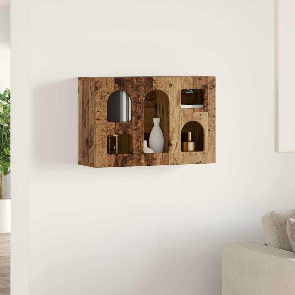 vidaXL Hanging Cabinet ELST Old Wood 60 x 20 x 40 cm Engineered Wood 4