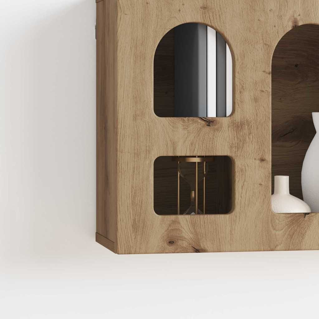 vidaXL Hanging Cabinet with Shelf ELST Artisan Oak 60 x 20 x 40 cm 5