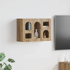 vidaXL Hanging Cabinet with Shelf ELST Artisan Oak 60 x 20 x 40 cm 1