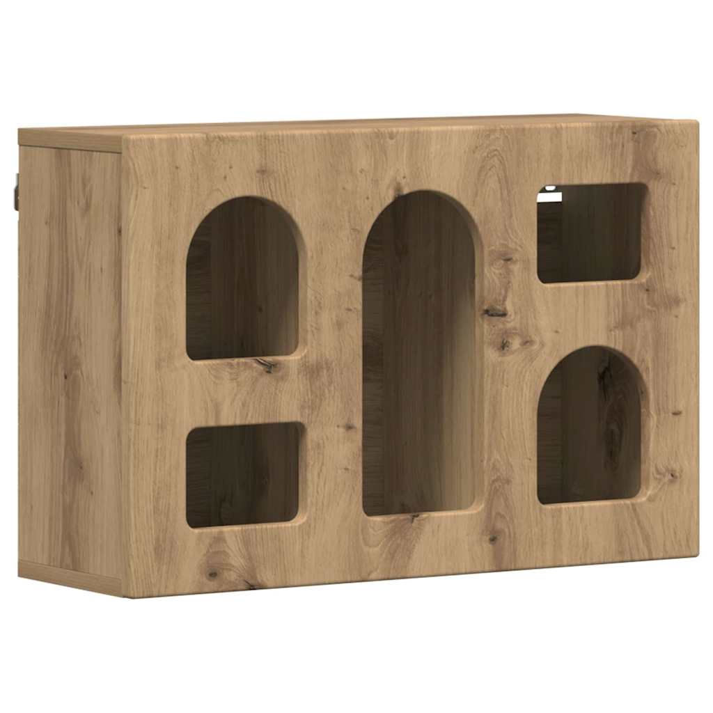 vidaXL Hanging Cabinet with Shelf ELST Artisan Oak 60 x 20 x 40 cm 2