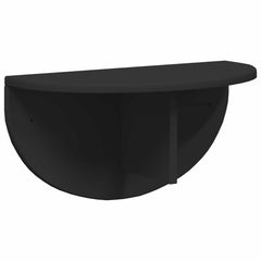 vidaXL Wall Shelf 2 pcs Black 48 x 24 x 24 cm Engineered Wood 5