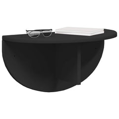 vidaXL Wall Shelf 2 pcs Black 48 x 24 x 24 cm Engineered Wood 3