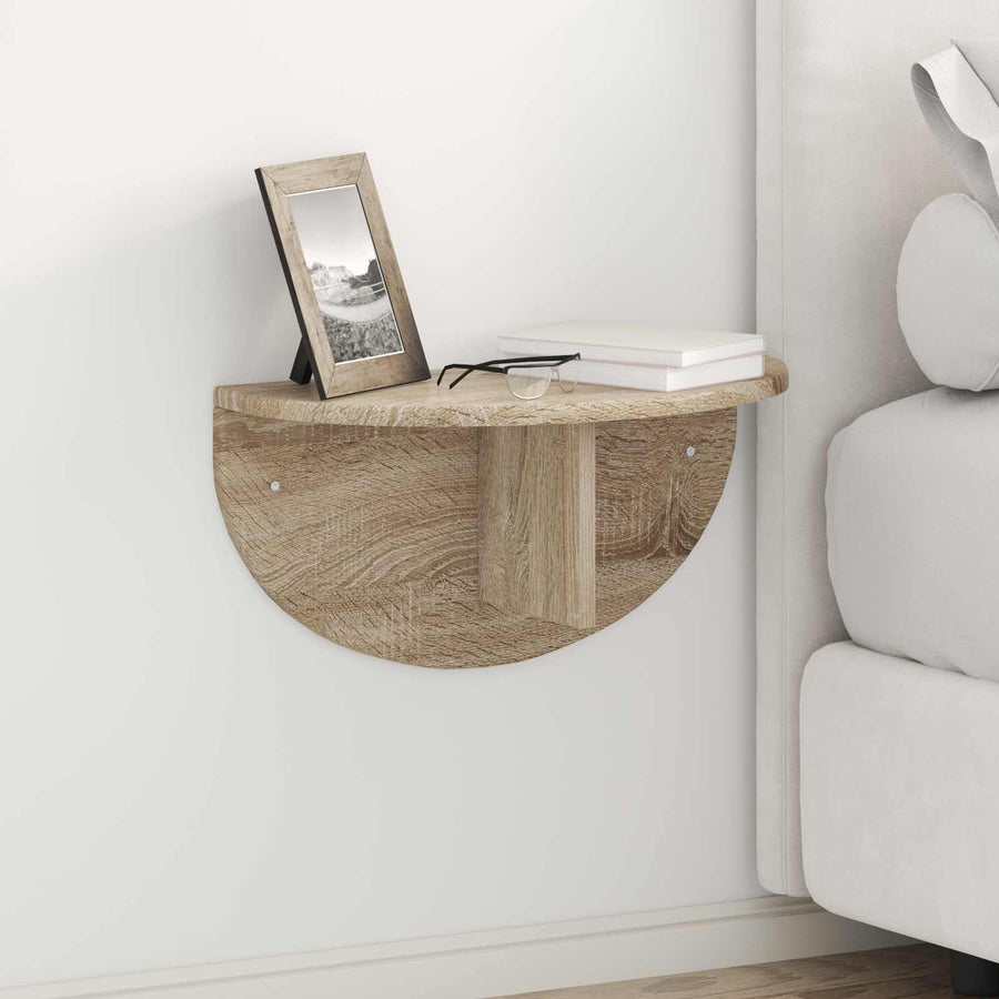vidaXL Wall Shelf 2 pcs Sonoma Oak 48 x 24 x 24 cm Engineered Wood 1