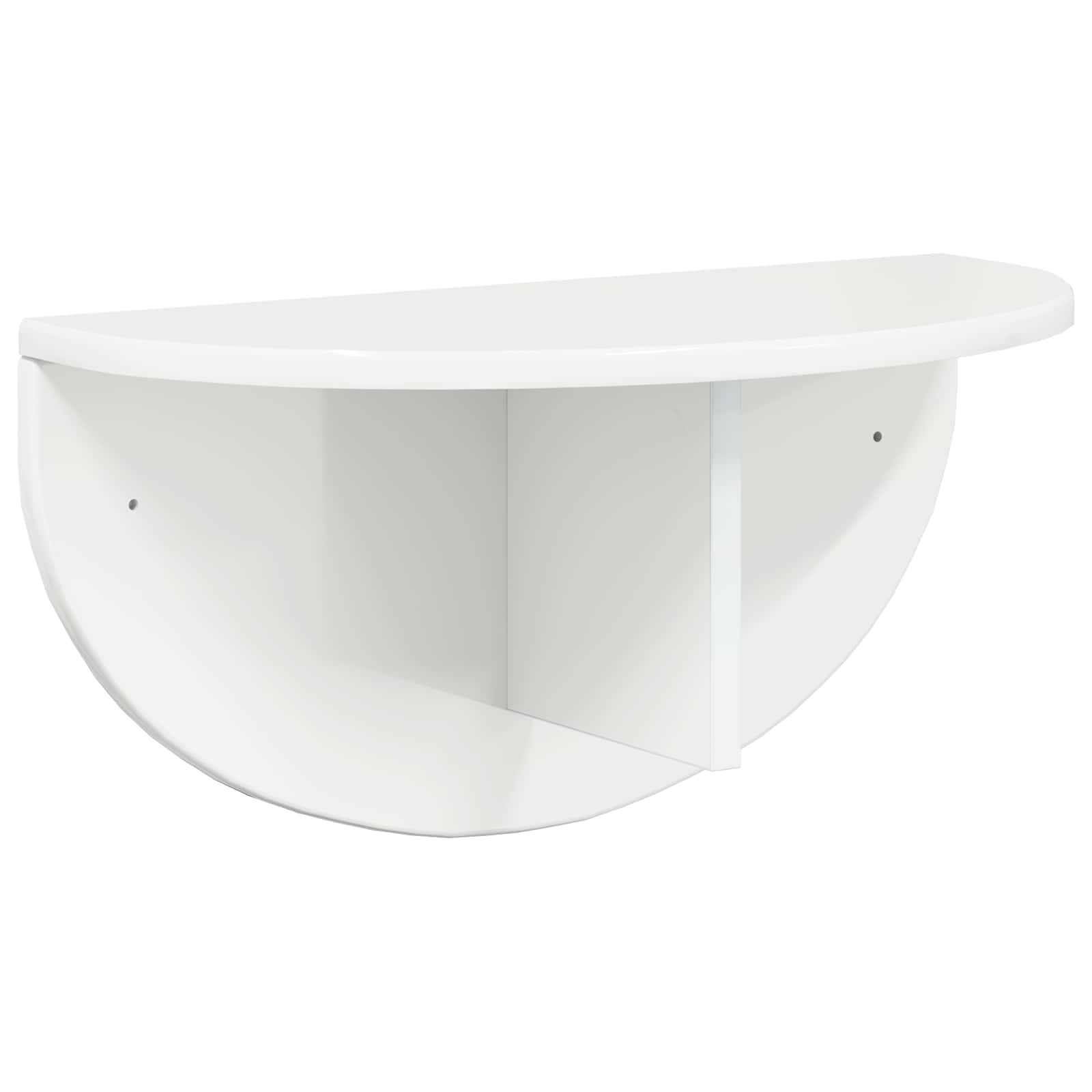 vidaXL Wall Shelf Wall-Mounted High Gloss White 48 x 24 x 24 cm 2