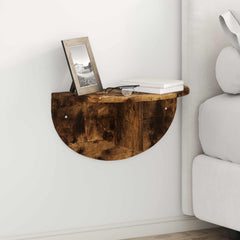 vidaXL Wall Shelf 2 pcs Smoked Oak 48 x 24 x 24 cm Engineered Wood 1