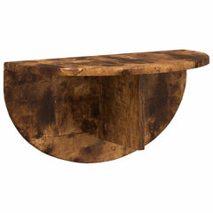 vidaXL Wall Shelf 2 pcs Smoked Oak 48 x 24 x 24 cm Engineered Wood 5