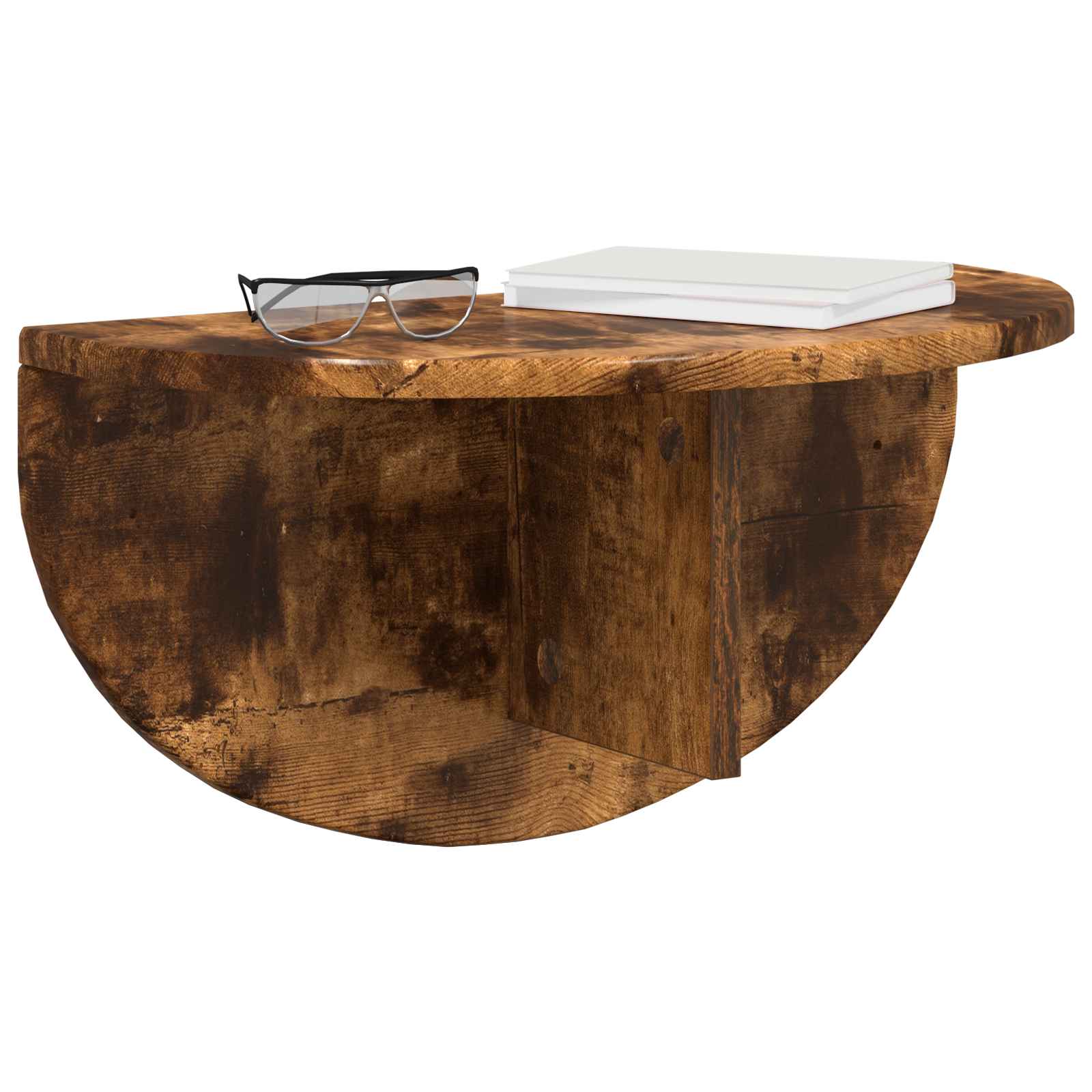 vidaXL Wall Shelf 2 pcs Smoked Oak 48 x 24 x 24 cm Engineered Wood 3