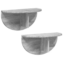 vidaXL Wall Shelf 2 pcs Grey Sonoma 48 x 24 x 24 cm Engineered Wood 2