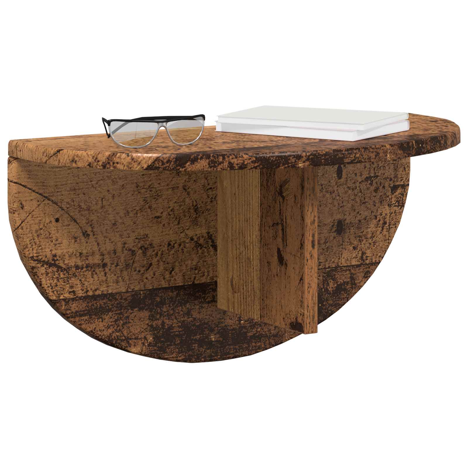 vidaXL Wall Shelf 2 pcs Old Wood 48 x 24 x 24 cm Engineered Wood 3